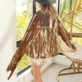thumbnail image 3 of Tops de Manga Larga de las Mujeres Casual Color Sólido Suelto Lentejuelas Fringe Top Blazer para el Ocio Diario, 3 of 8