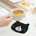 thumbnail image 6 of Nrmvnmi Cute Cat Cup Coasters Mats Silicone Rubber Faces Insulated Flexible Durable Non Slip Hot Pads for Beverage Drink Beer Wine Glass Tea Home Wedding Registry Gift Idea, 6 of 6