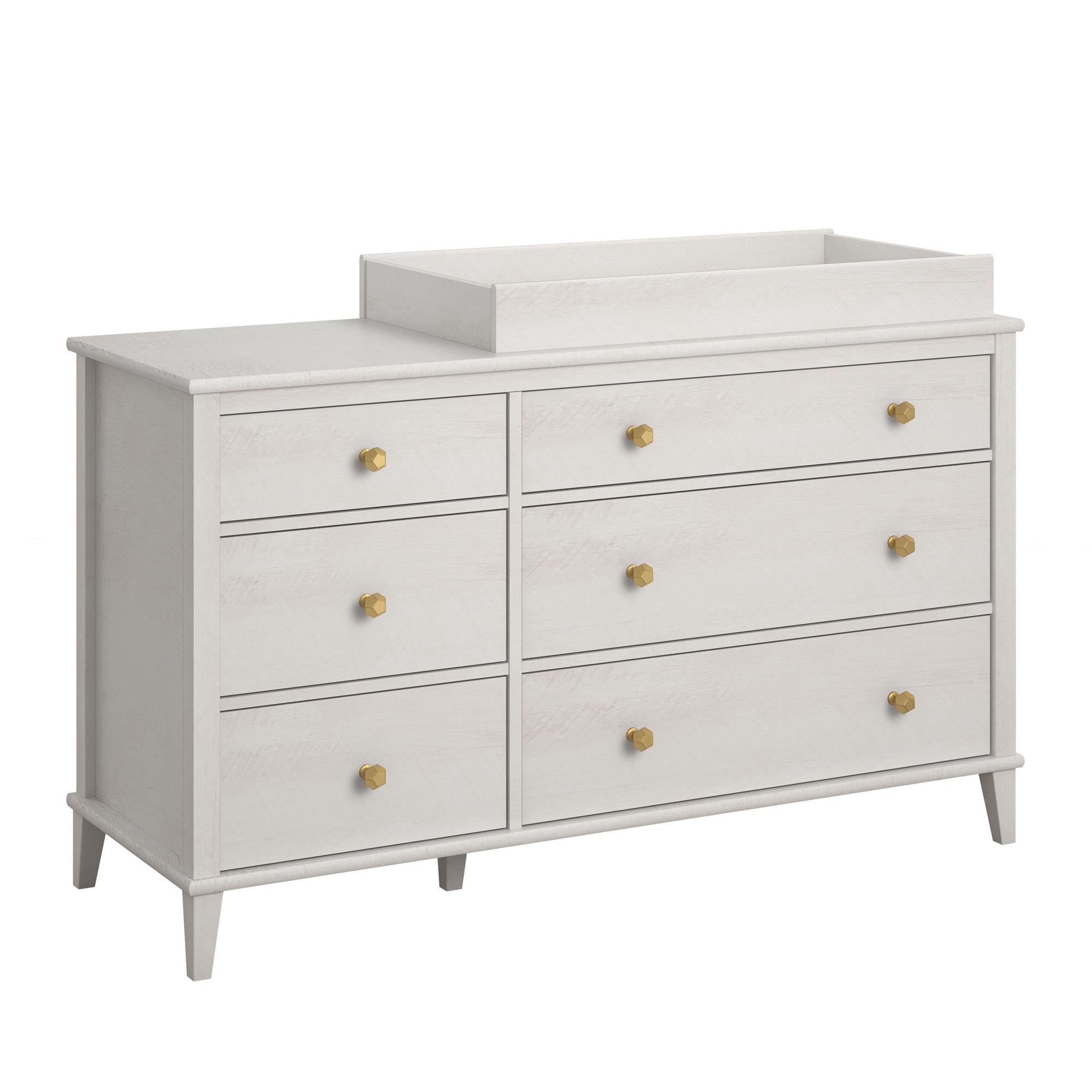 Little Seeds Monarch Hill Poppy 6 Drawer Changing Table Ivory Oak