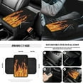 thumbnail image 7 of Yuyamidu Fire Car Accessories 14pcs Car Seat Cover Protector Steering Wheel Cover Seat Belt Pad Cover Auto Armrest Cover Cushion Trash Bin Rearview Mirror Cover Handbrake Cover Set Cup Holders, 7 of 7