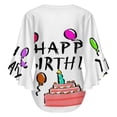 thumbnail image 6 of Happy Birthday! Women's V-Neck Blouse With 3/4 Ruffled Bell Sleeves Casual Top Ladies Blouses, 6 of 7