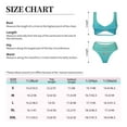 thumbnail image 2 of Kdxio Teal Turquoise Print Women's 2 Piece High Waisted Wrap Spaghetti Strap Summer Swimsuit Bikini Set-XX-Large, 2 of 5