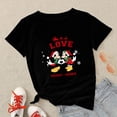 thumbnail image 4 of Camiseta con estampado de Disney para mujer, ropa de Navidad, blusa básica de manga corta negra, regalo de Navidad, 2023, 4 of 5