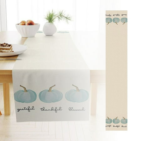 

YruYptpaln Thanksgiving Pumpkin Linen Printed Tablecloth Western Restaurant Coffee Table Flag Home Living Room Flag Table Cloth for 4 Foot Folding Tables