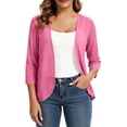 thumbnail image 5 of Aofany Women’s Summer Cardigans Lightweight Open Front 3/4 Sleeved Thin Cardigan with Curved Edges, Elegant, Casual, Lightweight Cardigan, 5 of 8