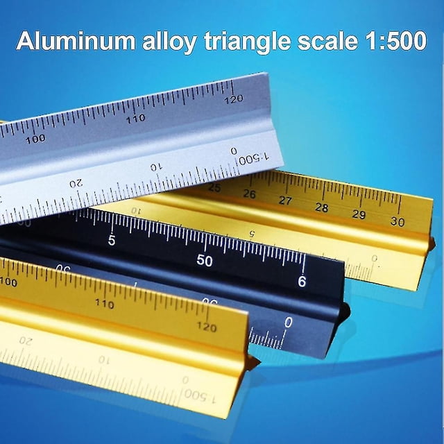 1:500 30cm aleación de aluminio triángulo arquitecto dibujo preciso regla de gran escala