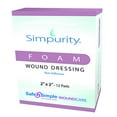 thumbnail image 1 of Simpurity Foam Non-Adhesive Foam Wound Dressing, 2" x 2", Box of 12, 1 of 4