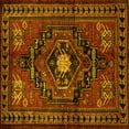 thumbnail image 1 of Ahgly Company Indoor Square Persian Yellow Traditional Area Rugs, 7' Square, 1 of 4