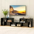 thumbnail image 5 of Costway 3 PCS TV Stand for TV's up To 65" Console Entertainment Center Bookcase Shelves Black Wood, 5 of 10