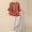 Orange, variant on Women's New Linen Embroidered Two Piece Set, Loose Shirt Wide Leg Pants With Pockets Fashion Summer Casual Outfits Comfortable Daily Wear
