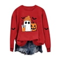 thumbnail image 4 of Sweatshirts for Women Halloween Long Sleeve Crew Neck Printed Top, 4 of 5