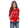 thumbnail image 4 of Maean Kids Valentine's Day Shirts Girls Cute Heart Graphic T-Shirt Casual Long Sleeve Tee Tops 3-14T, 4 of 5