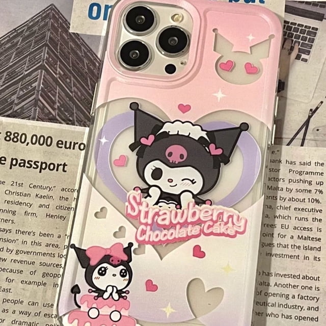 Botu sanrio-funda de teléfono kawaii anime Kuromi Cinnamoroll Pochacco para iPhone 14 13 12 11 Pro Max XR Y2k Girl, carcasa suave