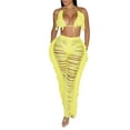 thumbnail image 3 of CILENON Pant Sets Women 2 Piece Outfits Women's Sexy Tassel Knit Pants Set Sweat Suit for Women 2 Piece Set Plus Size Lounge Sets for Women Womens Two Piece Outfits(Yellow,M), 3 of 6