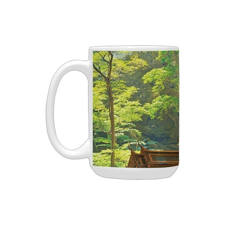 

Natural Cave Decorations Collection Mystical Hollow with the River Water South American Archeologic Ceramic Mug (15 OZ) (Made In USA)