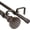 Bronze, variant on Urbanest Adjustable Double Curtain Rod Set Semplice Manhattan Finials – 1″ Front & 3/4″ Back Rod With Bronze Rod, 28–48 Inches
