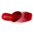 thumbnail image 3 of Ninety Union Jloo Open Toe Slide With Circular Metallic Heel, Red, 7, 3 of 4