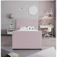 thumbnail image 4 of Meridian Furniture Dillard Pink Velvet Twin Bed, 4 of 6