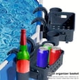 thumbnail image 6 of Eoperou Poolside Storage Basket Above Ground Pool Hanging Basket with Cup Holder Large Capacity Swimming Pool Organizer for Towels Toys Drinks, 6 of 8