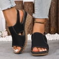 thumbnail image 2 of ShiShine Womens Open Toe Flat Slingback Sandals Adjustable Strap Cutout Detail Casual Walking Shoes, 2 of 9