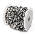 thumbnail image 2 of 304 Stainless Steel Textured Oval Link Chains with Spool Unwelded Stainless Steel color 14.5x10.5x2.5mm, 2 of 3