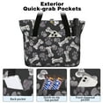 thumbnail image 2 of Tote Bag for Women - Paw Prints and Bones Shoulder Bag - Large Utility Work Duffle Bag with Zipper Handbag for Travel, Work, Sprots, 2 of 5