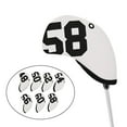 thumbnail image 3 of 7Pcs Golf Club Headcover Iron Head Cover Wedge Protector Wrap Neoprene Sleeve White Angle, 3 of 8