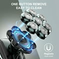 thumbnail image 3 of Nogroa Head Shavers for Bald Men, 7D Electric Razor, Cordless Rechargeable Wet/Dry IPX7 Waterproof Hair Beard Trimmer with Rotary Blades & Brush, LED Display, Grooming Shaving Kit Gift for Men, 3 of 9