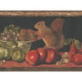 thumbnail image 5 of Tuscan Kitchen Fruits Wallpaper Border - Squirrel, Red Apple, Pear on Black Crackle - Kitchen Wall Décor - 15 feet Long, 6.875 in. Wide, 5 of 8