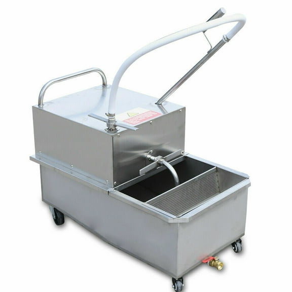 Fryer Oil Filter Cart Machine Commercial Kitchen Filtration System 110v/60hz 55L