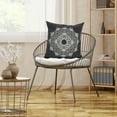 thumbnail image 3 of Ox Bay Ava 20" x 20" Black/White Medallion Cotton Adult Decorative Throw Pillow Cover, 3 of 11