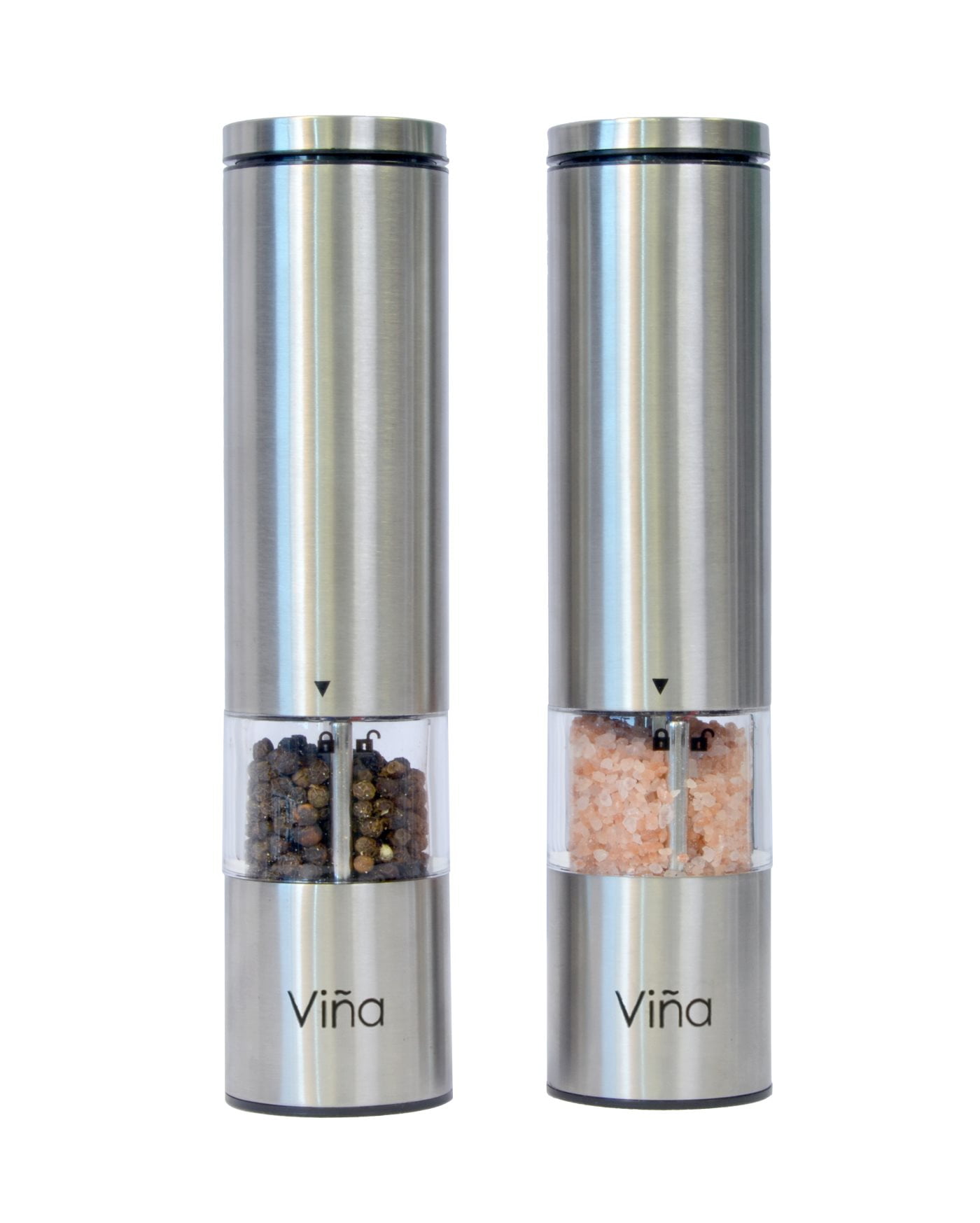 Pack Of Vina Electric Automatic Stainless Steel Salt And Pepper - Pack Of Vina Electric Automatic Stainless Steel Salt And Pepper Millpepper Grinder Set Shaker With Adjustable Coarseness For Flavor Seasoning pack of vina electric automatic stainless steel salt and pepper - pack of vina electric automatic stainless steel salt and pepper millpepper grinder set shaker with adjustable coarseness for flavor seasoning