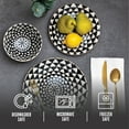 Thyme & Table Dinnerware Black & White Medallion Stoneware, 12 Piece