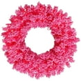 thumbnail image 2 of Vickerman 24" Flocked Pink Fir Artificial Christmas Wreath, Pink Dura-Lit LED lights., 2 of 2