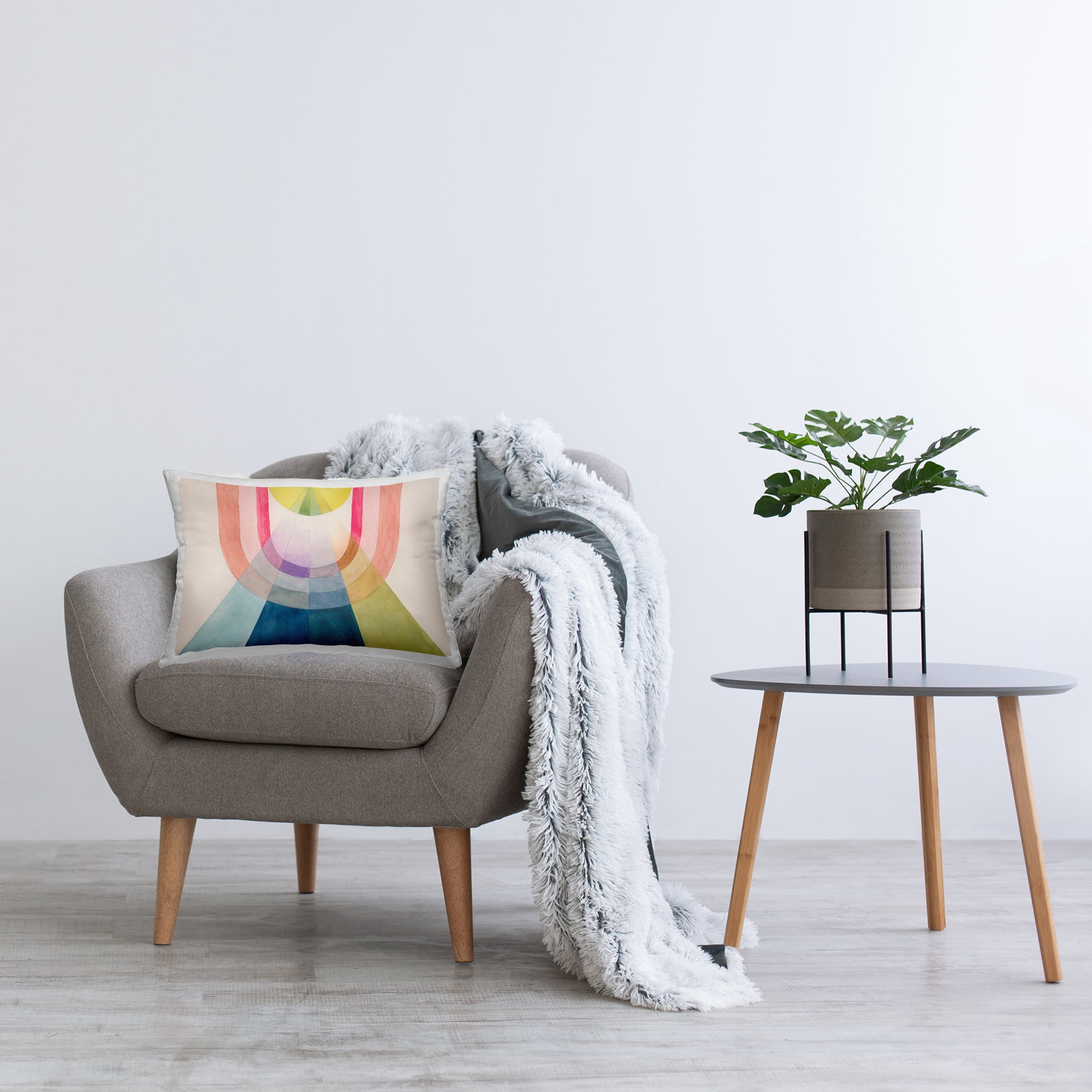 Stupell Industries Abstract Arches & Rays Decorative Printed Throw Pillow Design by Grace Popp .