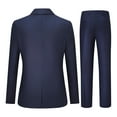 thumbnail image 3 of Cloudstyle Men's Slim Fit Double-Breasted Suit Set - 5-Pocket Jacket + 4-Pocket Trousers for Business Casual | Colorfast Office Wear, 3 of 13