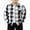 A Black White, variant on KISSMODA Boys Casual Button Down Shirts Kids Long Sleeve Plaid Blouses Shacket Jacket 7-15 Years
