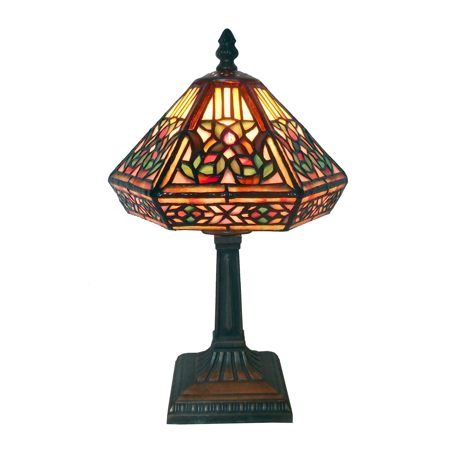 Tiffany Style Floral Mosaic Table Lamp
