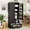 B-Black, variant on ModFurne A-White Kitchen Pantry Cabinet with Drawer, Storage Cabinet with Adjustable Shelves, Sliding Doors