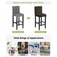 thumbnail image 3 of Black Moroccan Bar Stool Covers Set of 2, Geometric Abstract Art Modern Stretch Washable Bar Chair Covers with Backs, Removable Pub Counter Height Chair Cover for Kitchen Dining Room Cafe, 3 of 7