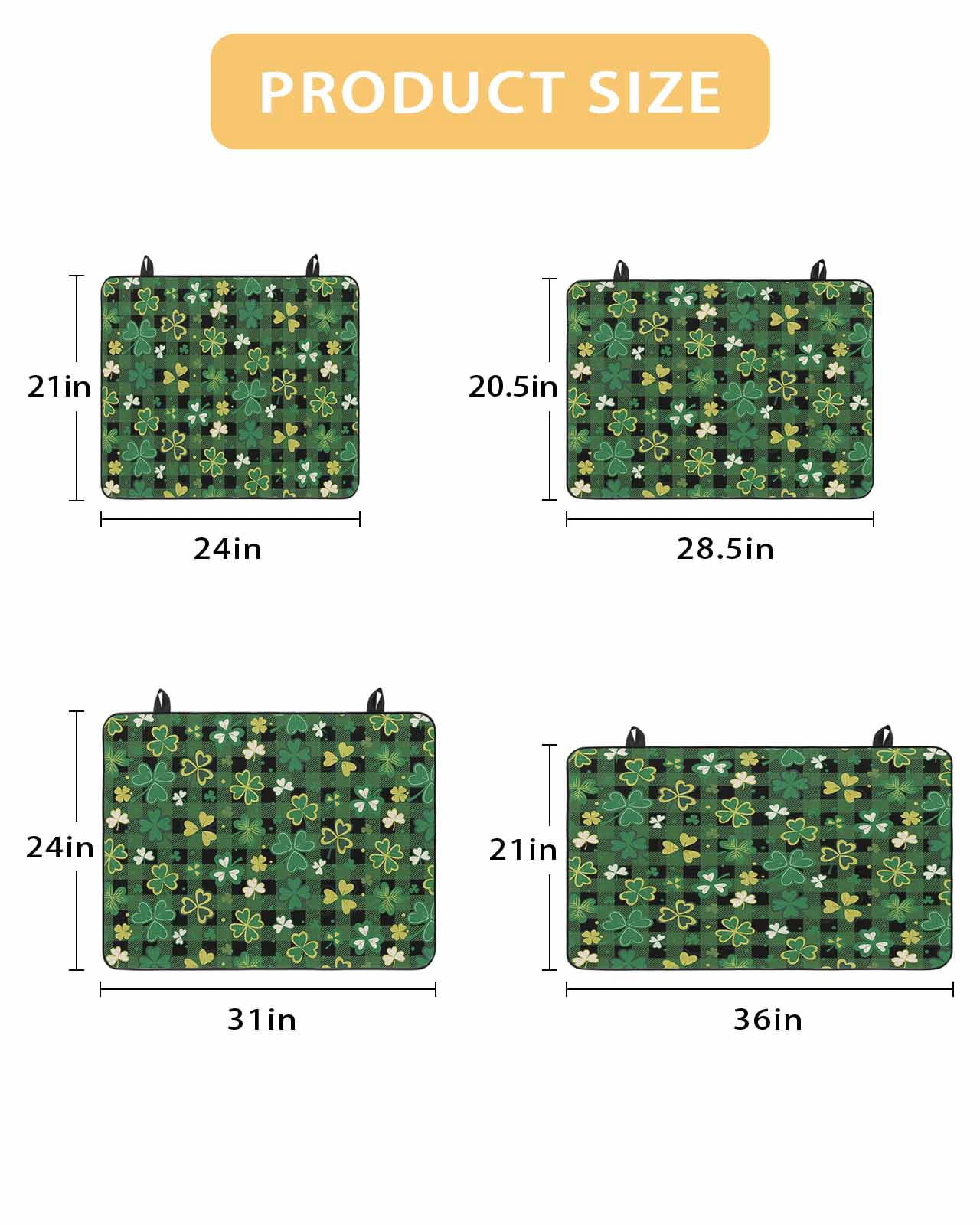 Large Induction Cooktop Protector Mat St. Patrick's Day Stove Top Covers for Electric Stove, Spring Green Lucky Shamrock Grass Retro Decorative Stove Burner Cover Mats, Glass Top Stove Cover