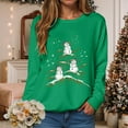 thumbnail image 2 of UngA Women Christmas Sweatshirt Merry Christmas Long Sleeve Xmas Holiday Christmas Lights Pullover Shirts Sweatshirts for Women (Green,L), 2 of 6