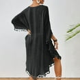 thumbnail image 4 of Cathalem Swimsuit Coverup for Women, V-Neck Swimsuit Coverup for Poolside, Seaside and Party (Black,One Size), 4 of 9