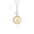 thumbnail image 2 of ANGARA Golden South Sea Cultured Pearl Pendant with Bezel Diamond in 14K White Gold for Women | June Birthstone, Birthday, Anniversary, Jewelry Gift for Women | Pearl Necklace, 2 of 7