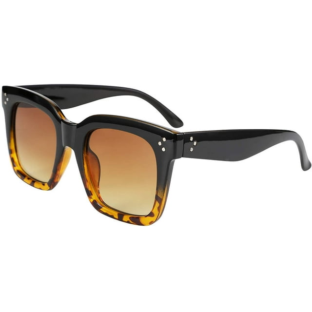 FEISEDY Lunettes de Soleil Papillon Vintage pour Femmes Designer Luxe Carrées Dégradé Lunettes de Soleil B2486