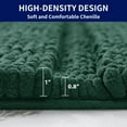 thumbnail image 6 of Subrtex Bathroom Rugs Non-Slip Chenille Soft Striped Plush Bath Mat (Green, 20"x32"), 6 of 8