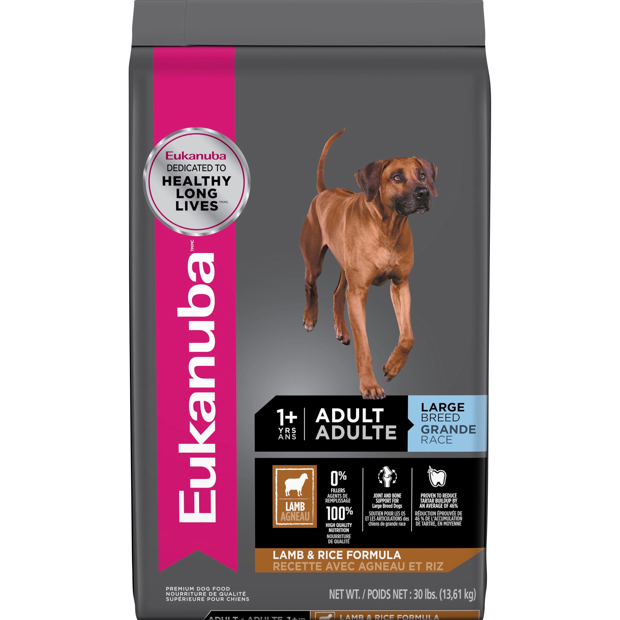 Eukanuba Large Breed Adult Lamb & Rice Dry Dog Food, 30 lb