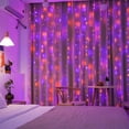 thumbnail image 7 of JMEXSUSS 300LED Orange and Purple Halloween Curtain Lights with Remote, 9.8x9.8ft Window Twinkle Hanging String Lights Plug in, Halloween Lights for Bedroom Wall Party Backdrop Indoor Outdoor Decor, 7 of 7