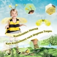 thumbnail image 7 of Cute Bee Costume for Women – Full Set includes Striped Dress, Wings, Antennae Headband & Knee-High Socks, Perfect for Halloween, Parties & Photos Yellow 110, 7 of 7