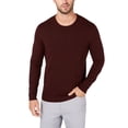 thumbnail image 1 of Alfani Mens Sweater Port Heather Solid Crewneck Pullover Red XL, 1 of 4